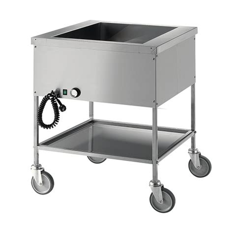 Bain Marie Wagen Mit Zwischenboden 1 Becken 1 Temperatur 3x GN 1 1