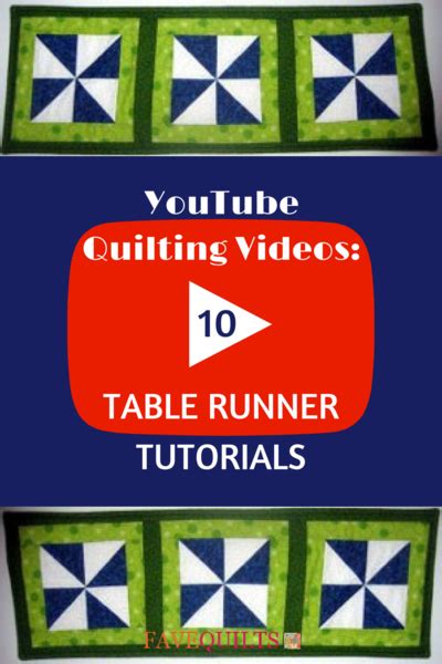 Youtube Quilting Videos 10 Table Runner Tutorials