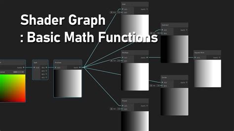 Unity Shader Graph Basic Math Functions Youtube