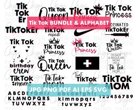 Tik Tok Style Alphabet Svg Tik Tok Svg Super Bundle Tik Tok Font Tik