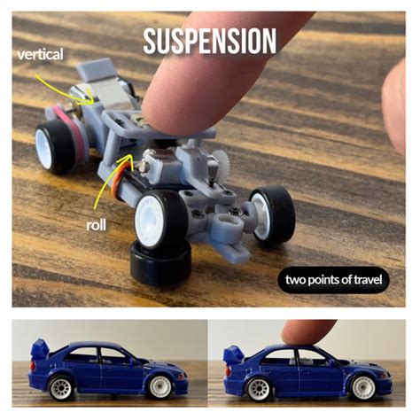 SNAP64 V2 0 1 64 RC Drift Grip Chassis Hot Wheels STL File For 3D PrintingCults