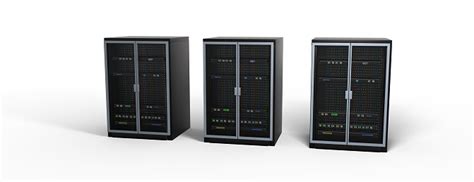 Modern Server Rack Server Rack Image Isolated On White Background 3d ...