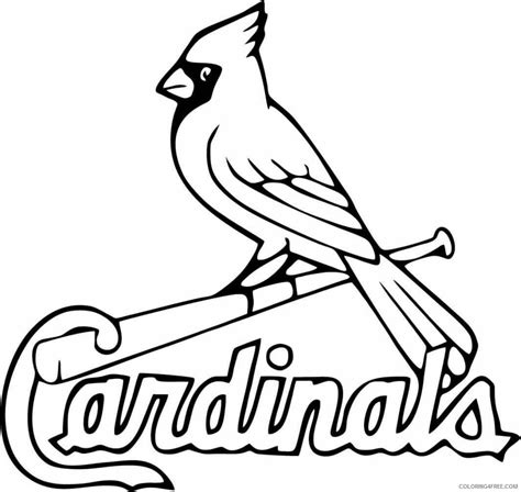 Arizona Cardinals Coloring Pages Printable Sheets Baseball Cardinals 2021 A 2697 Coloring4free