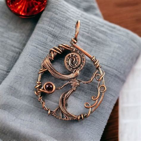 Artisan Crafted Elegance Handmade Copper Wire Pendant With Female Form