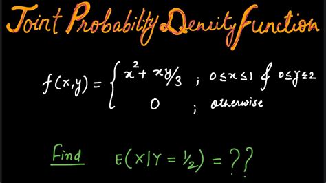 Joint Probability Density Function Solved Example Youtube