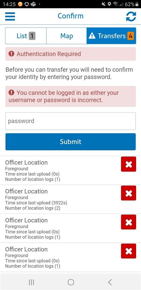 authentication required     logged