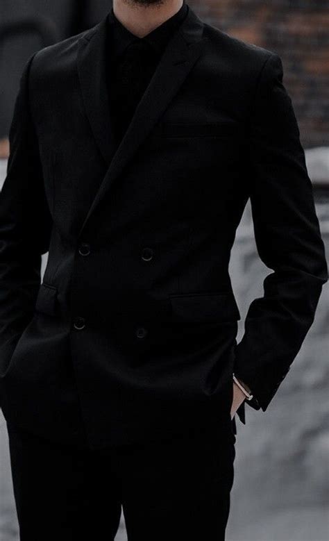 Pin By S Swadil On Black Suit Men Mens