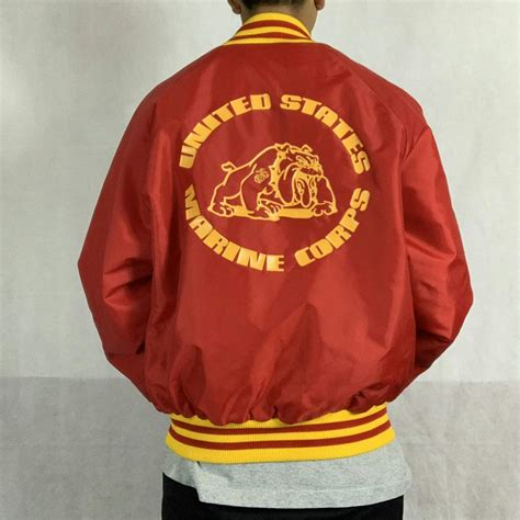 Vintage Vintage Marine Corps Satin Varsity Jacket Grailed