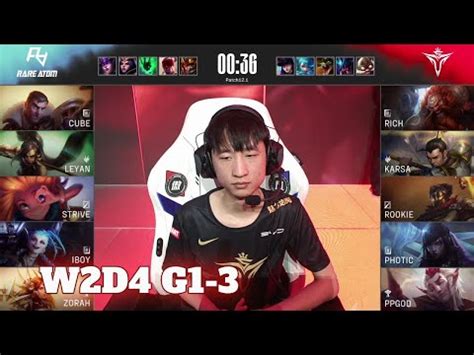 RA Vs V5 Game 3 Week 2 Day 4 LPL Spring 2022 Rare Atom Vs Victory