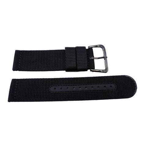 Seiko Black Nylon 22mm Watch Strap Total Watch Repair 4a213my