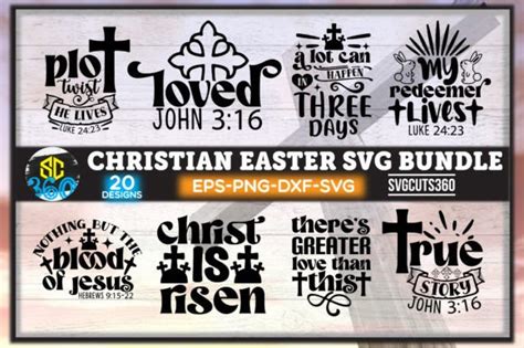 Christian Easter SVG Bundle Graphic By Cutesycrafts360 Creative Fabrica