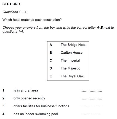 Ielts Listening Matching Questions How To Answer Ielts Jacky