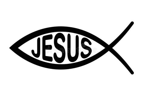 Zeichen Der Fische Symbol Der Christlichen Kunst Vektor Abbildung