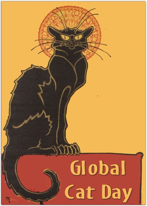 October 16 is Global Cat Day | Cat day, International cat day, Cat art