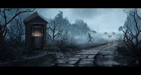 ArtStation - Horror Background Test Concept