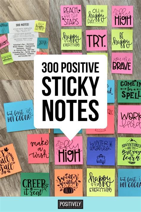 Positive Sticky Notes Sticky Notes Sticky Notes Quotes Positive