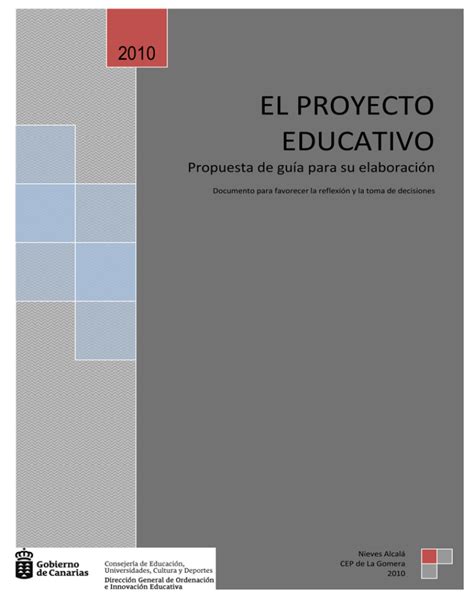 Guía Para Elaborar El Proyecto Educativo