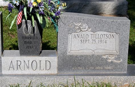 Analo Tillotson Arnold 1914 2011 Memorial Find A Grave