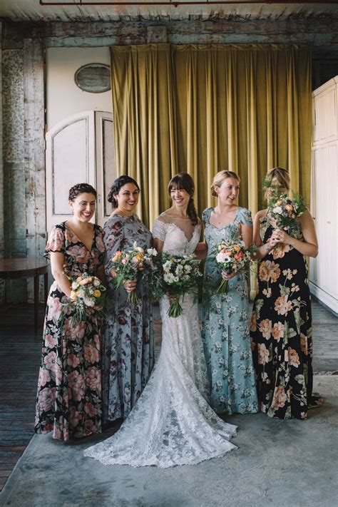 Floral Bridesmaid Dresses Are The Wedding Trend That Will Grow On You Huffpost Life