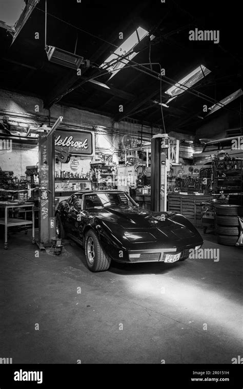 Red Corvette Black And White Stock Photos And Images Alamy