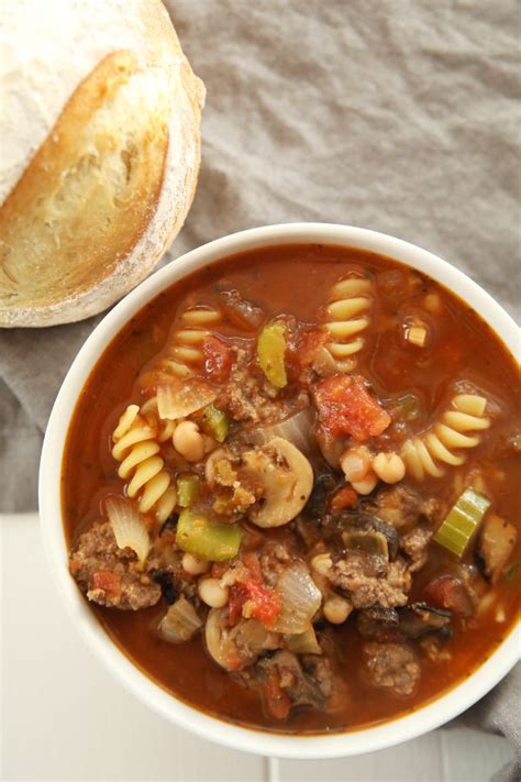 Homemade Beef Minestrone Soup Recipe Best Ever And So Easy Easy