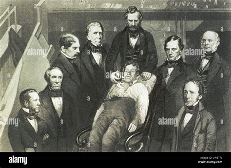 Dr. William T.G. Morton administering ether to a patient, Gilbert ...