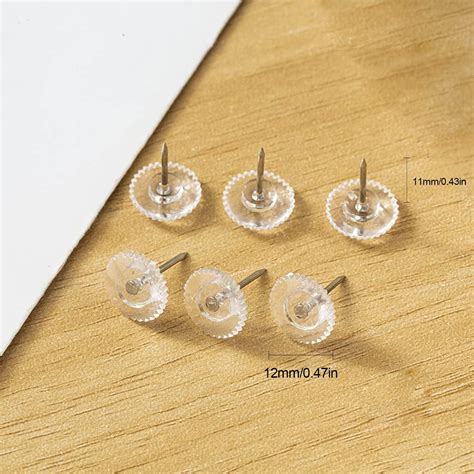 100 Pcs Push Pins Pinion Plastic Thumb Tacks, Flat Push Pins with Steel ... 