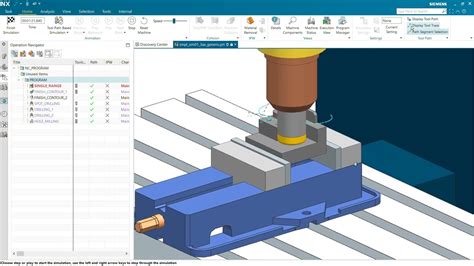 Tool Path Based Simulation Tool Trace For Cnc In Nx Cam Youtube