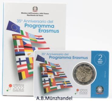 Italien Coincard Euro Gedenkm Nze Jahre Erasmus Programm