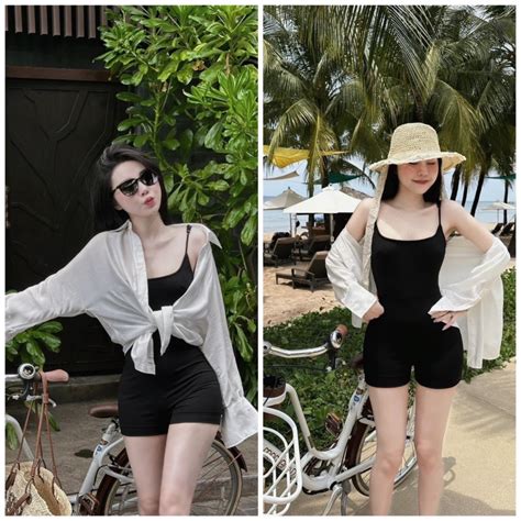 Jumsuit đi biển tăm lạnh co giãn thoải mái chuẩn form loại 1 vải thun gân cao cấp FUNNY BIKINI