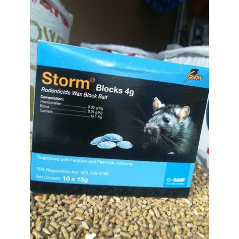 Storm Blocks G Rat Poison Rodenticide Wax Block Bait Lason Sa Daga