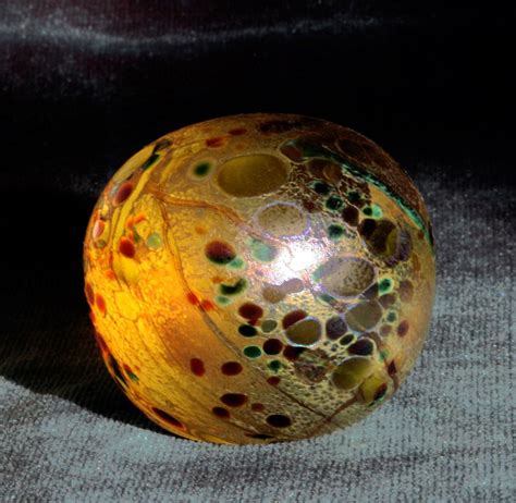 Isle of Wight Studio Glass Paperweight, “Goldberry” Summer Fruits ...