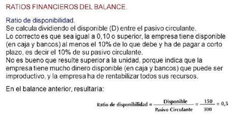 42 RATIO DE DISPONIBILIDAD PEQUEÑA Y MEDIANA EMPRESA PYMES CONTABILIDAD