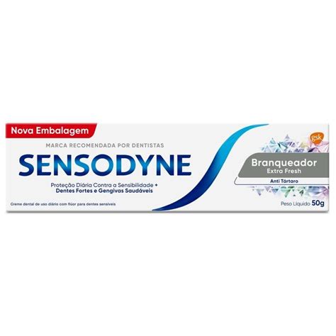 Creme Dental Branqueador Extra Fresh 50g Sensodyne Creme Dental eFácil