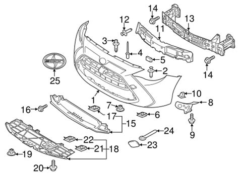 Bumper Components Front For Toyota Yaris Ia Elmhurst Toyota