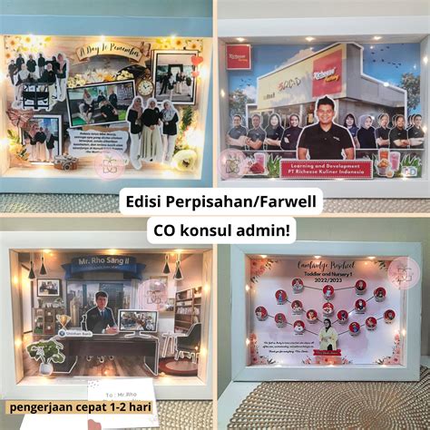 Jual Scrapbook Pop Up 3D I Perpisahan I Pensiun I Kantor I Farwell I