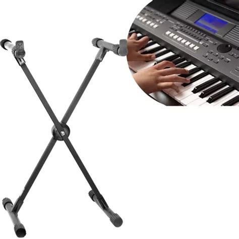 Suporte Teclado Musical Em X Estante Pedestal Retr Til Preto Frete Gr Tis