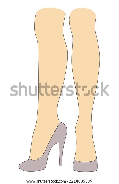 Silhouettes Female Legs Girl High Heels Stock Vector Royalty Free 2214005399 Shutterstock