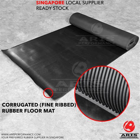 Corrugated Rubber Sheet Fine Ribbed Rubber Floor Mat Anti Slip Corrugated Rubber Mat Per