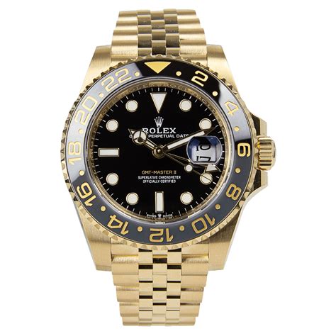 Rolex Oyster Perpetual Gmt Master Ii Kt Yellow Gold Grnr Luxe