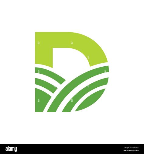 Letter D Agriculture Logo Agro Farm Logo Based On Alphabet For Bakery