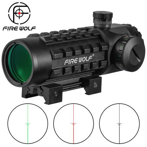 Fire Wolf Mira Telesc Pica Para Rifle De Caza Visor Ptico T Ctico Con