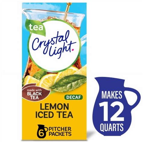 Crystal Light Zero Sugar Decaf Lemon Iced Tea Drink Mix Packets 6