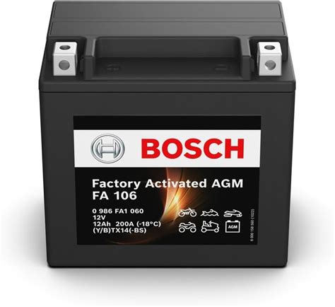 Bosch Fa Agm Motorradbatterie V A Ah Geeignet F R