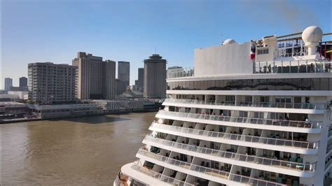 Ncl Norwegian Breakaway Leaving Port In New Orleans 4k Drone Video