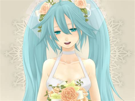 Aqua Eyes Aqua Hair Close Flowers Hatsune Miku Ladybird8n Long Hair