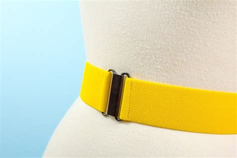 2 yellow elastic waist belt with choice of clasp colour | Etsy