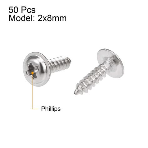 Uxcell Tornillos Autorroscantes Phillips Con Tornillo De Arandela 304