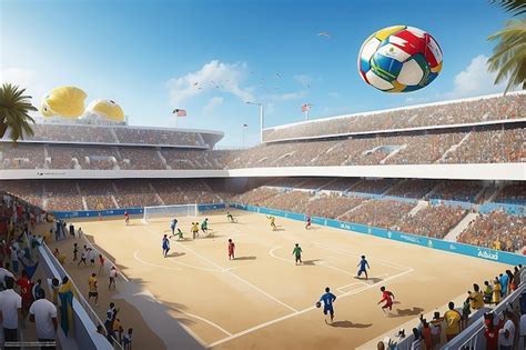 Premium Photo Fifa Beach Soccer World Cup Uae 2024 Illustration