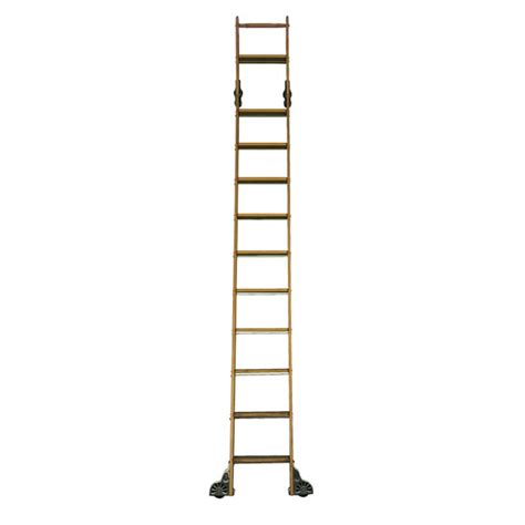 Vintage Putnam Angled Rolling Library Ladder Chairish